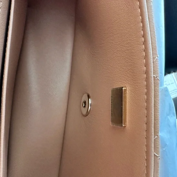 New Chanel 23P Mini Top Handle Flap Bag Lambskin Gold Caramel Dark Beige GHW NWT - Picture 5 of 6